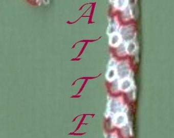 PATTERN: A 3-D  Candy Cane tatting PATTERN, tatted pattern only -- instant download