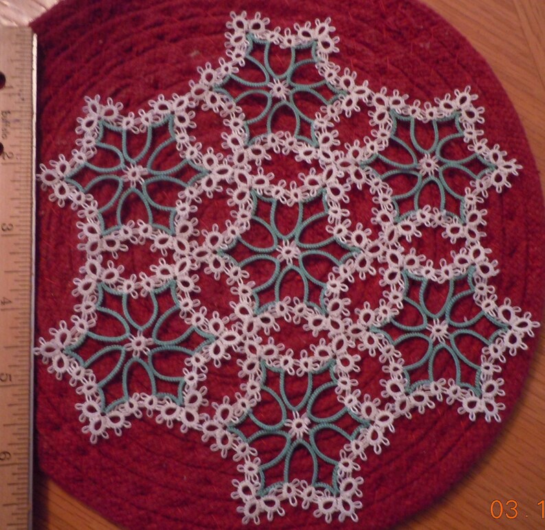 Tatted DOILY Tatting Ready Made PAULINA Pattern in My Etsy