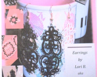 PATTERN  BOOKLET -- Tatting Patterns for 6 Earrings ---- Patterns I created