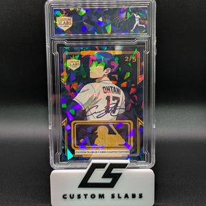 Shohei Ohtani Custom Slabs ice Refractor /5 MLB Patch card Limited