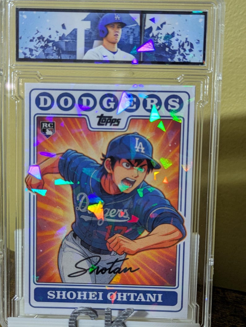 Shohei Ohtani Custom DODGERS Rookie Ice Refractor Card Signed - Etsy