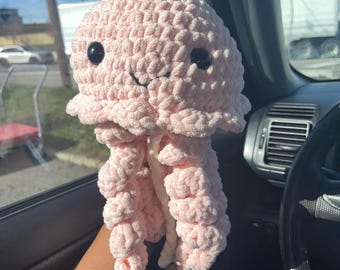 Handmade Crochet Jelly Fish plush: Decoration. Available in ALL colors!