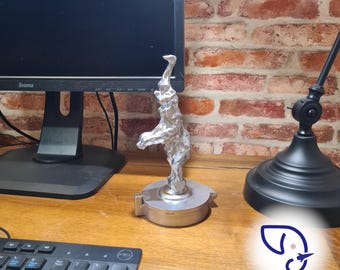 Life-size replica of the Bugatti Type 41 radiator cap