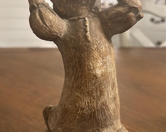 Escultura/Estatua "Hora de Dormir" de Austin Productions, 7 pulgadas, Durastone vintage, década de 1970.