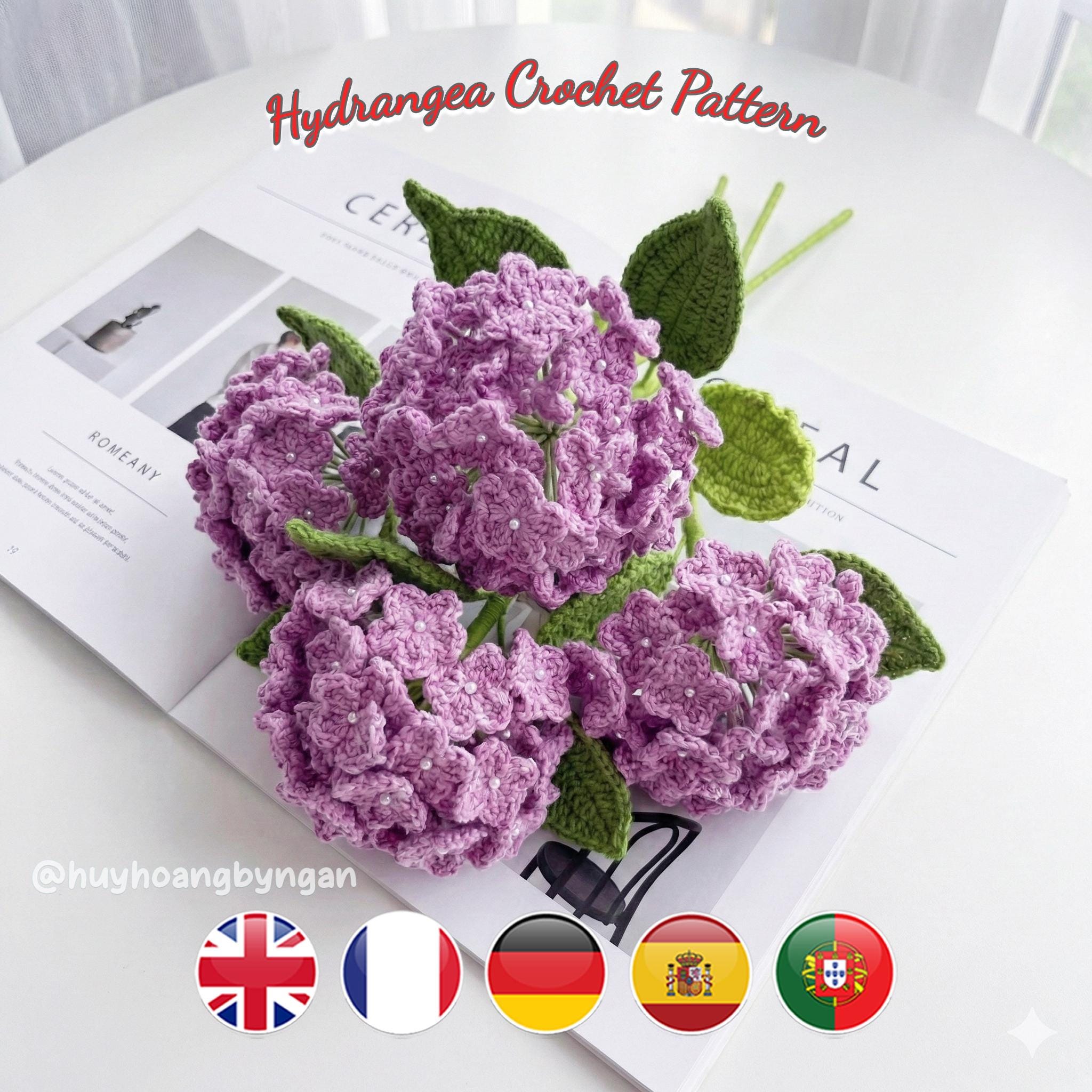 Hydrangea Flowers Crochet Pattern