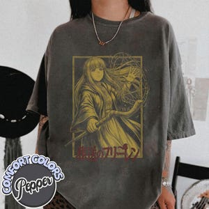 Silent Magic Apprentice Comfort Colors Shirt, Dark Anime Mage Graphic Tee, Vintage Fantasy Streetwear T-Shirt, Gift for Anime Fan