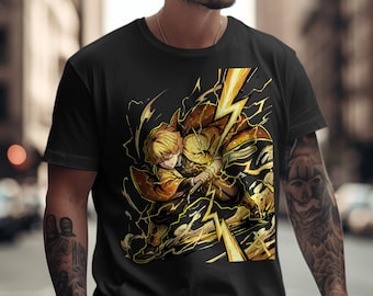 Zenitsu Shirt, Anime T-shirt, Anime Sweatshirt, Graphic Anime Tee, Anime Lovers Shirt, Japanese Anime Tees, Manga Shirt