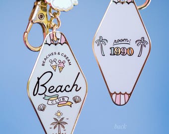 Beach and Yacht Club Disney Motel Metal Keychain – Disney’s Yacht & Beach resort | Boardwalk Beaches Cream, Vintage, Epcot Resorts Bag Charm