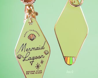 Mermaid Lagoon Disney Motel Metal Keychain – Disney’s Peter Pan | Neverland, Second Star, Fantasyland, Peter Pan’s Flight, WDW, Bag Charm