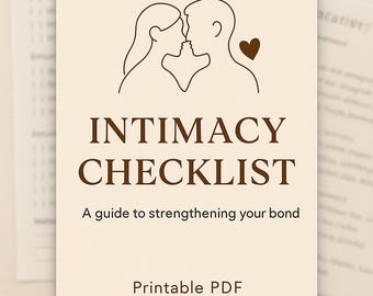 Intimacy Checklist | Printable Relationship Worksheet