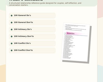 Relationship Guide | Intimacy, Parenting, Conflict Tips (PDF)