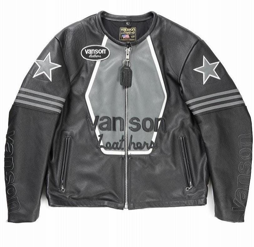 セール！80’s Vanson One Star Leather Jacket Vanson Single Riders Jacket One Star Motorcycle Leather Race