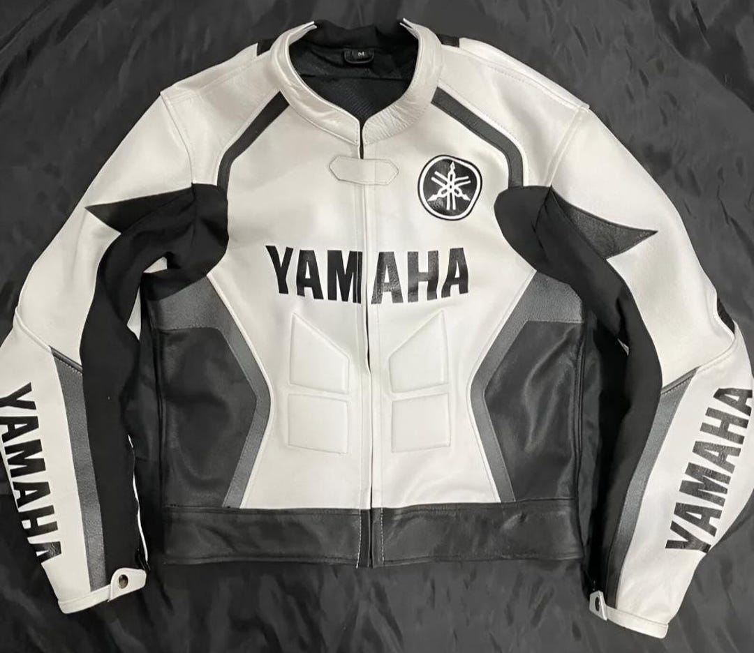 Yamaha Racing Leather Motorcycle Jacket: Cowhide Motogp Riding Gear - Etsy