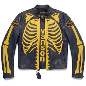 Vanson Skeleton Leather Jacket - Etsy