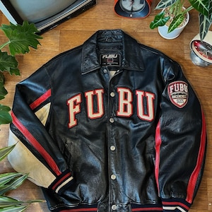 Vintage Fubu Leather Jacket - Etsy