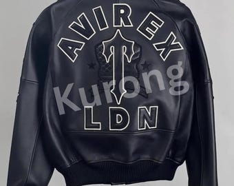 Kurtka bomberka Avirex Trap Star: Oryginalna skóra bydlęca, styl amerykański