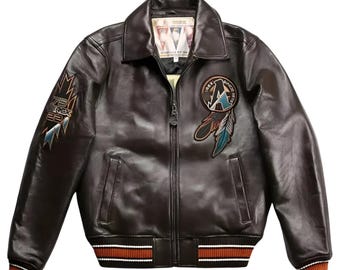 Chaqueta bomber de cuero Avirex 75.º aniversario: estilo aviador de los 90