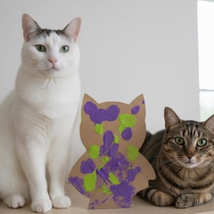 Owl-some Art by Minks & Snow original art made by cats