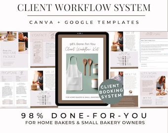 Bakery Client Workflow System, Welcome Packet Contract Proposal, Home Baker Booking Kit, Canva Google
