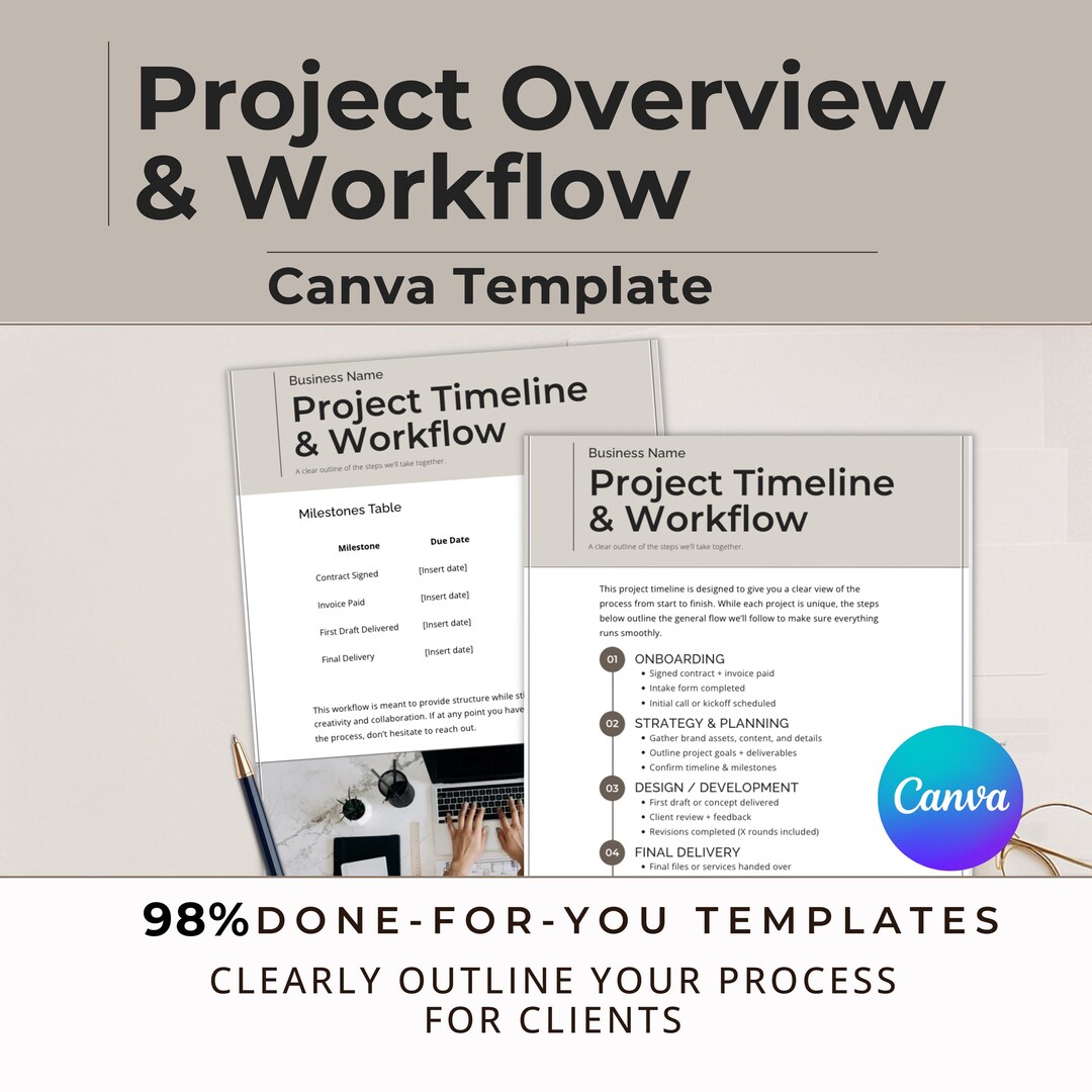 Client Project Overview Template | Project Timeline & Workflow ...