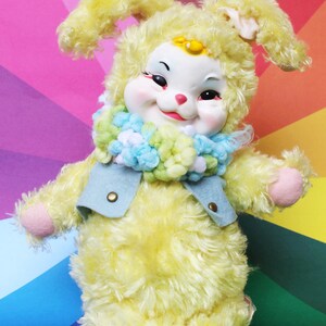 Vintage Rushton Company Yellow Rabbit/bunny Stuffed Toy - Etsy