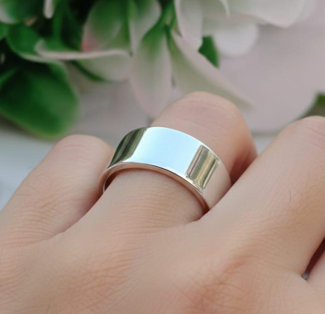 Plain Silver Extra Wide Band, Handmade 925 Sterling Silver Fidget ...