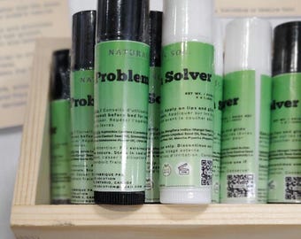 Bálsamo labial Problem Solver - Vegano - Bálsamo reparador de menta y cacao - Cuidado labial para labios secos - 6 g