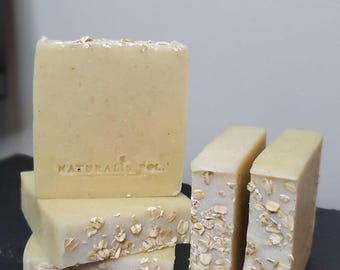 Jabón de avena y leche de coco: cuidado natural de la piel sin perfume para una limpieza suave