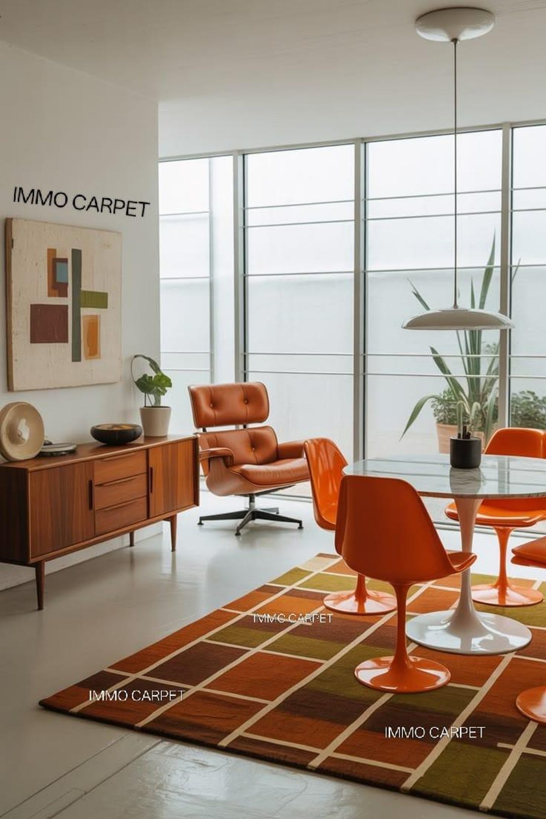 Rust And Olive Rug Modern Geometric Hand Tufted Wool Rug, Rust Olive Grid Carpet, Mid ...