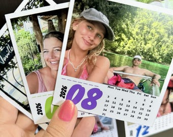 2026/2027 Retro Fridge Magnet Calendar Template – Editable in Canva