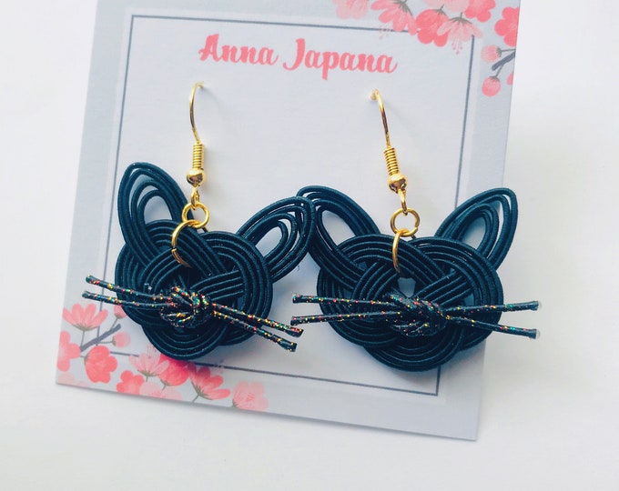 Black cats earrings