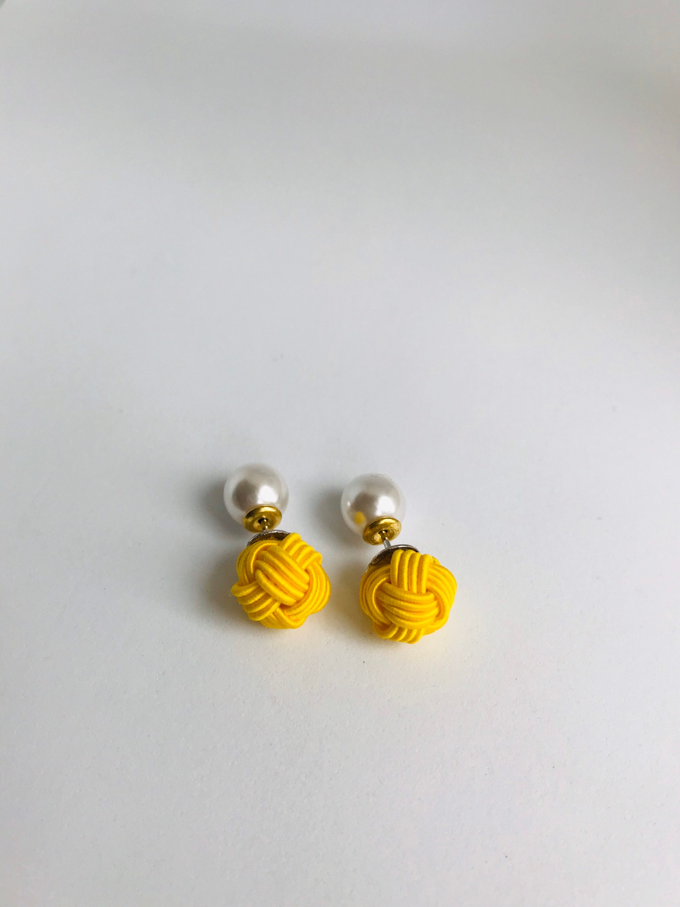 sterling silver earrings Japanese traditional earrings knot