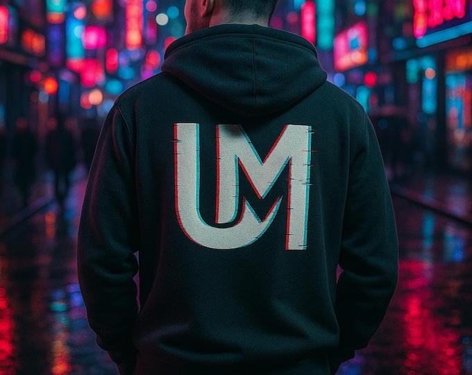 Urban Mythic "Glitched" Black Hoodie