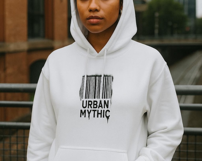Urban Mythic "Barcode" White Hoodie