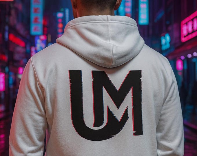 Urban Mythic "Glitched" White Hoodie