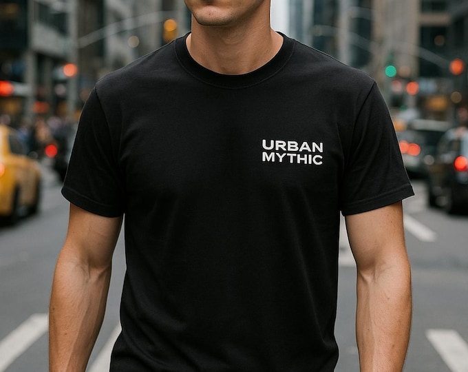 Urban Mythic Black Cotton Tee