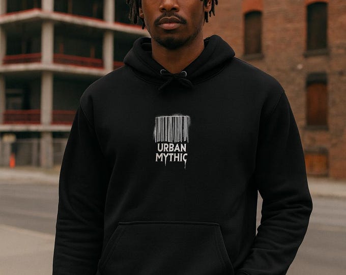 Urban Mythic "Barcode" Black Hoodie