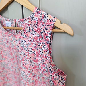 Sleeveless Floral top - Liberty of London print - summer top - botanical vest - retro style - vintage Buttercup blouse