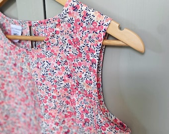 Buttercup-Bluse – Liberty of London-Druck, ärmelloses Blumen-Top – Sommer-Top – botanische Weste – Retro-Stil – Vintage-Bluse