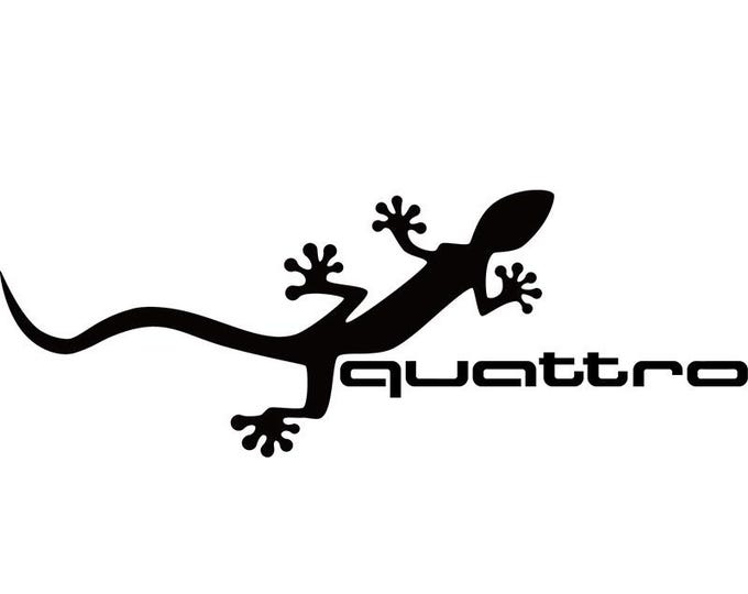 thumbnail image 2 of Audi Quattro Gecko Sticker – Vinyl Car Decal For Quattro Fans 2 of 5
