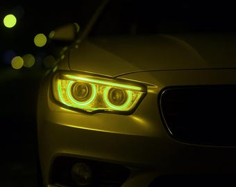 Lámina de luces traseras amarillas, lámina de luces traseras, lámina de faros de coche, resistente al agua y a los rayos UV