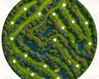 Golf Dartboard Overlay Bundle – 5 Printable Practice Targets – 18x18 Dart Game – Digital Download