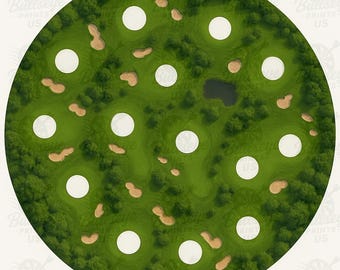 Golf Dartboard Overlay Digital Download Set Fun Darts Practice Game 5 Designs