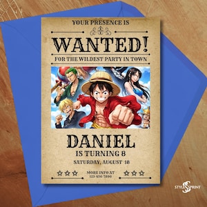 One Piece Birthday Cards - Etsy