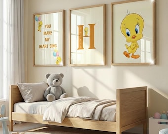 Juego de 3 impresiones de arte de pared personalizado para habitación infantil / Impresiones con nombre personalizado / Descarga digital