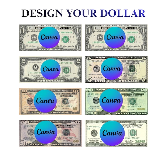 Custom Dollar Bill Template - Your Face On Money Canva Template (Digital Download)