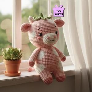 Strawberry Cow Amigurumi Pattern PDF |Children Toys