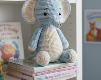 Patrón de elefante amigurumi acogedor en PDF - Juguetes para niños