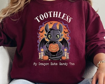 Camiseta de Halloween sin dientes, sudadera sin dientes, sudadera con capucha de Halloween sin dientes, camiseta de Halloween de dragón, camiseta httyd, camiseta de dragón