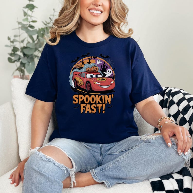 cars halloween shirt, cars halloween tee, disney pixar cars, halloween cars, halloween mcqueen, lightning mcqueen, lightning shirt, mcqueen, mcqueen halloween, mcqueen shirt, pixar cars shirt, race car shirt, spooky vibes shirt